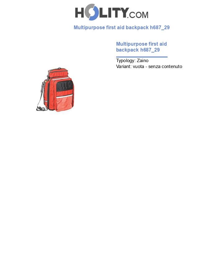 Multipurpose first aid backpack h687_29