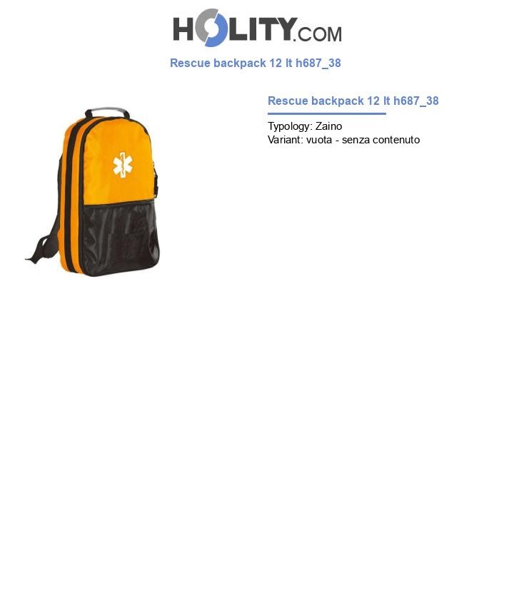 Rescue backpack 12 lt h687_38