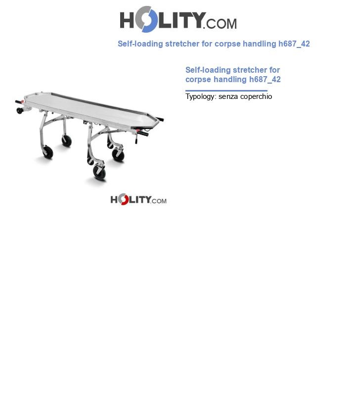 Self-loading stretcher for corpse handling h687_42