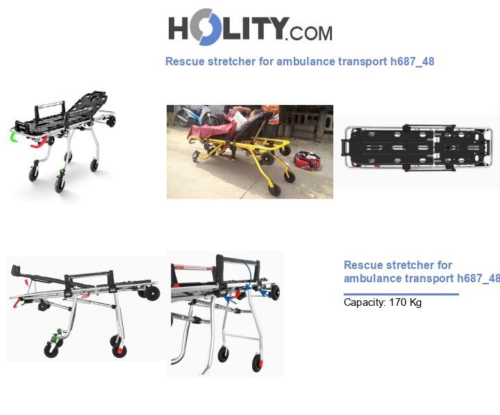 Rescue stretcher for ambulance transport h687_48