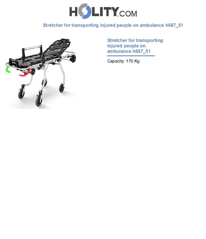 Stretcher for transporting injured people on ambulance h687_51