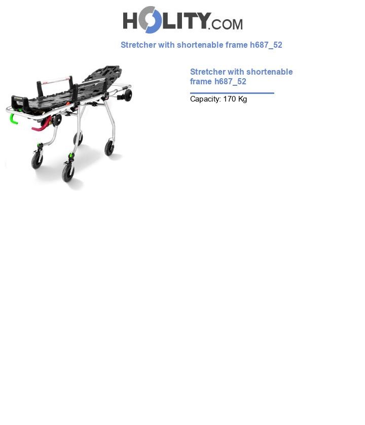 Stretcher with shortenable frame h687_52