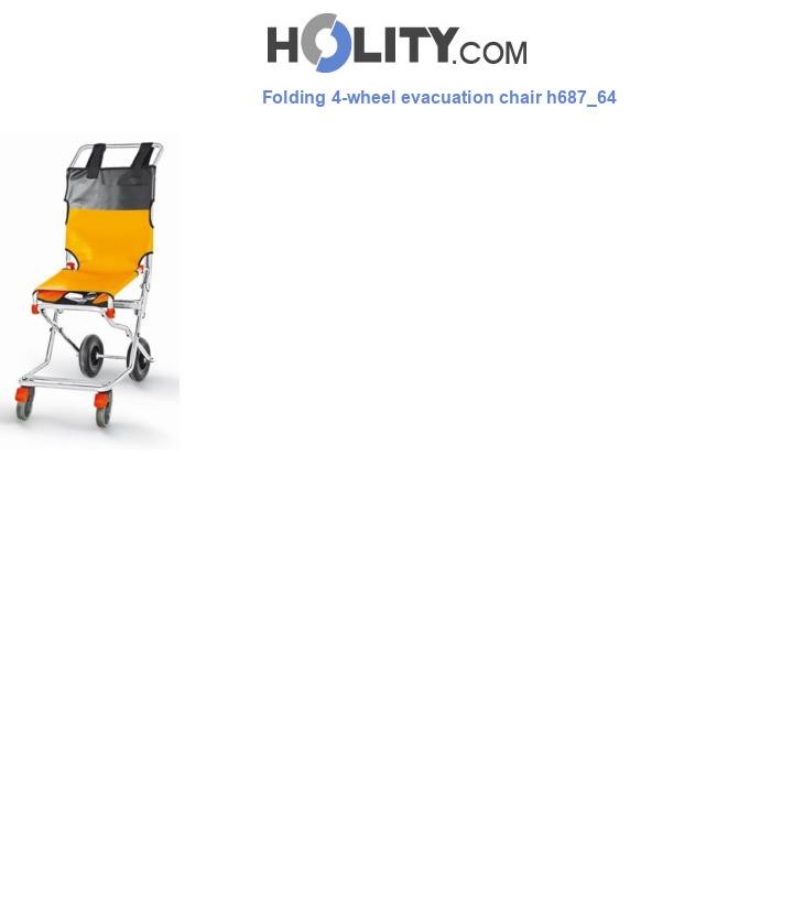 Folding 4-wheel evacuation chair h687_64
