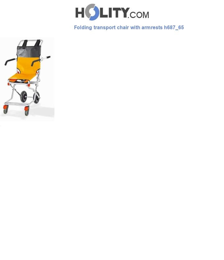 Folding transport chair with armrests h687_65
