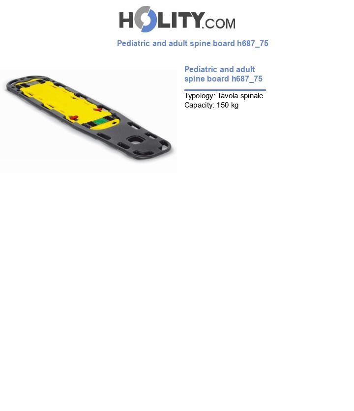 Pediatric and adult spine board h687_75