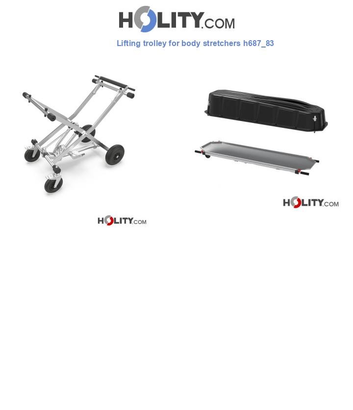 Lifting trolley for body stretchers h687_83