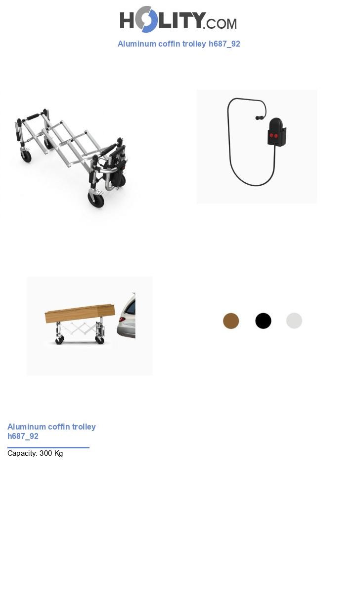 Aluminum coffin trolley h687_92