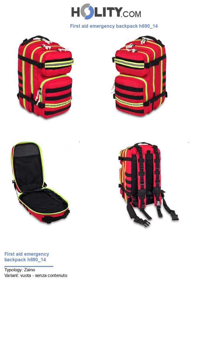 First aid emergency backpack h690_14