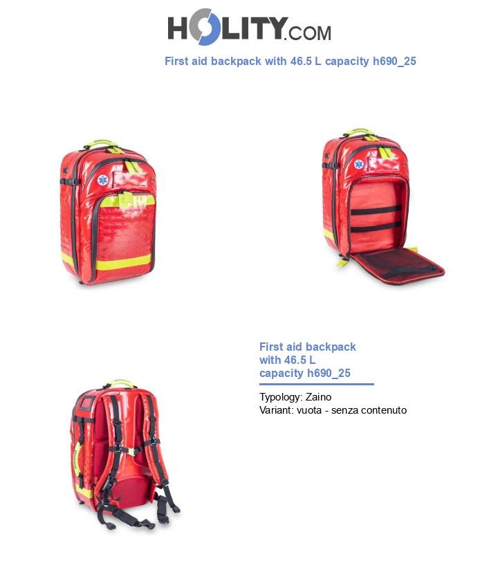 First aid backpack with 46.5 L capacity h690_25