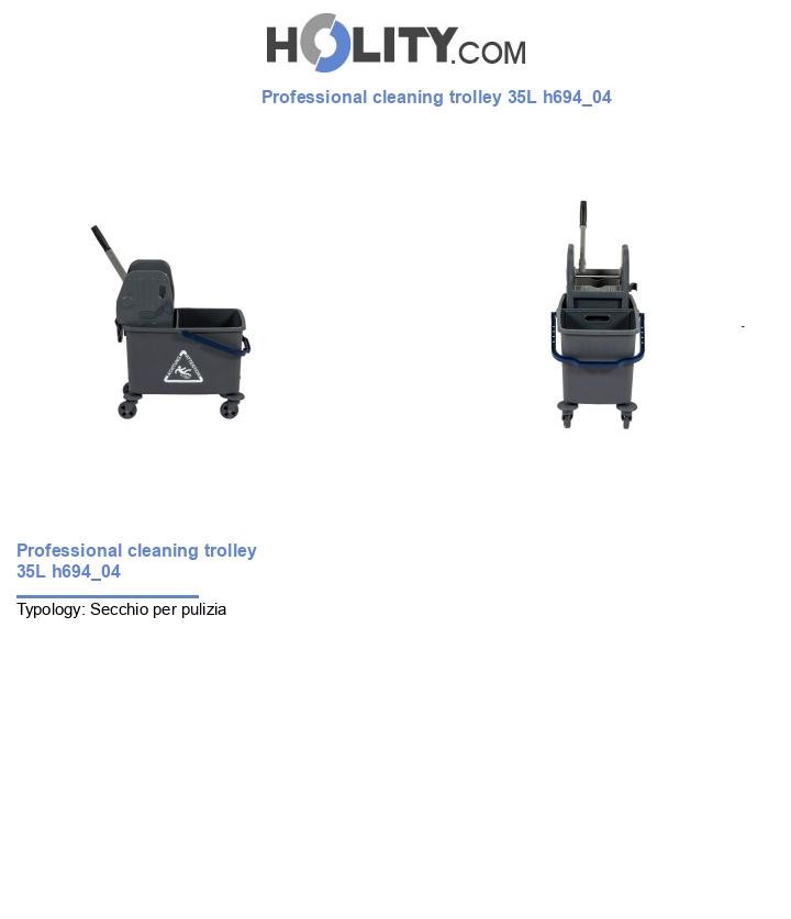 Professional cleaning trolley 35L h694_04