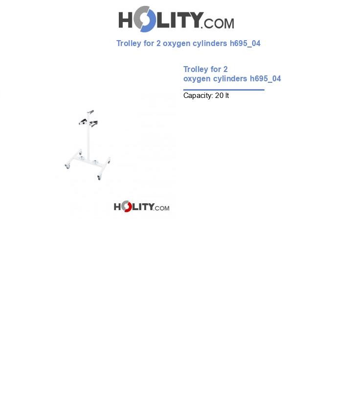 Trolley for 2 oxygen cylinders h695_04