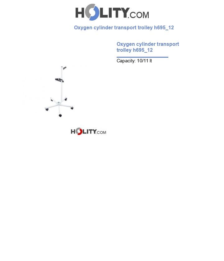 Oxygen cylinder transport trolley h695_12