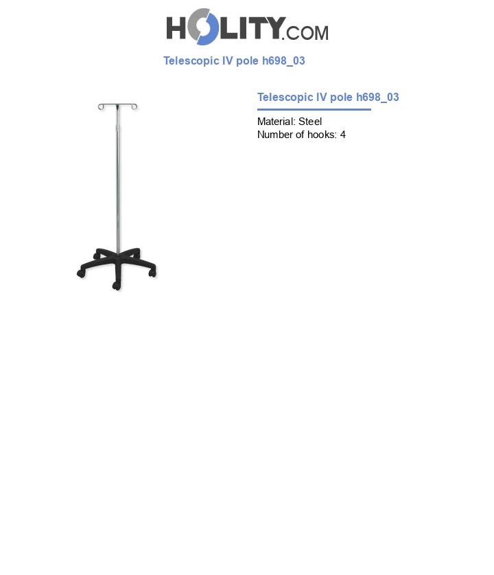 Telescopic IV pole h698_03
