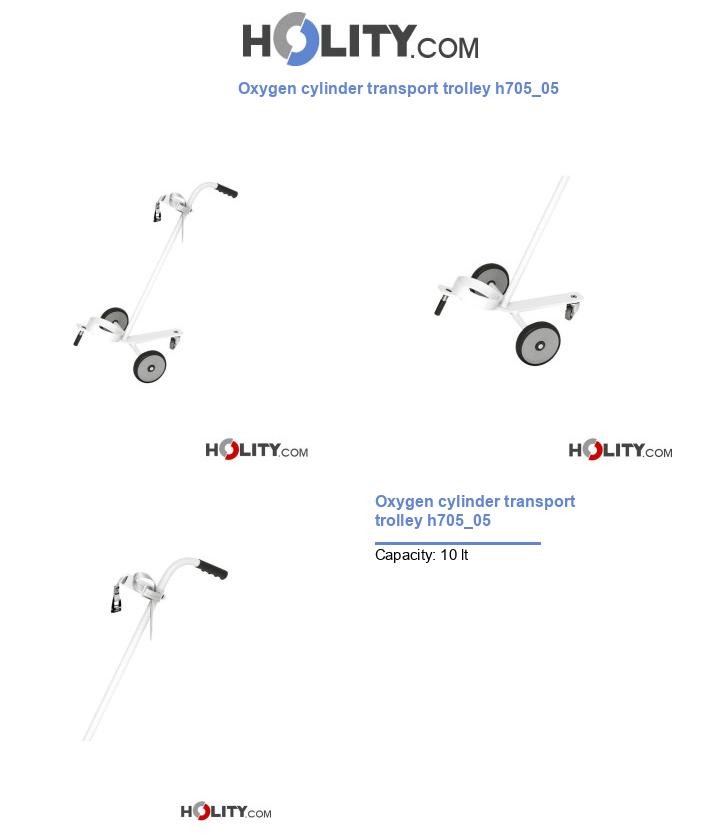 Oxygen cylinder transport trolley h705_05
