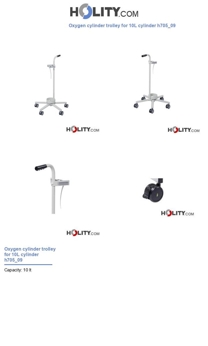Oxygen cylinder trolley for 10L cylinder h705_09