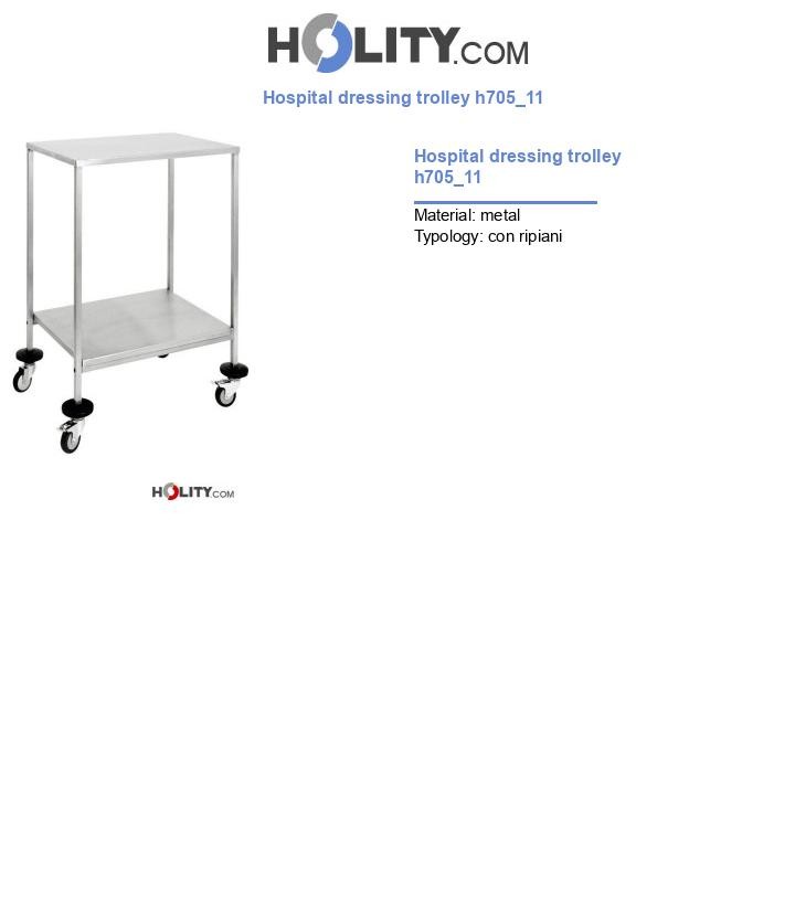 Hospital dressing trolley h705_11