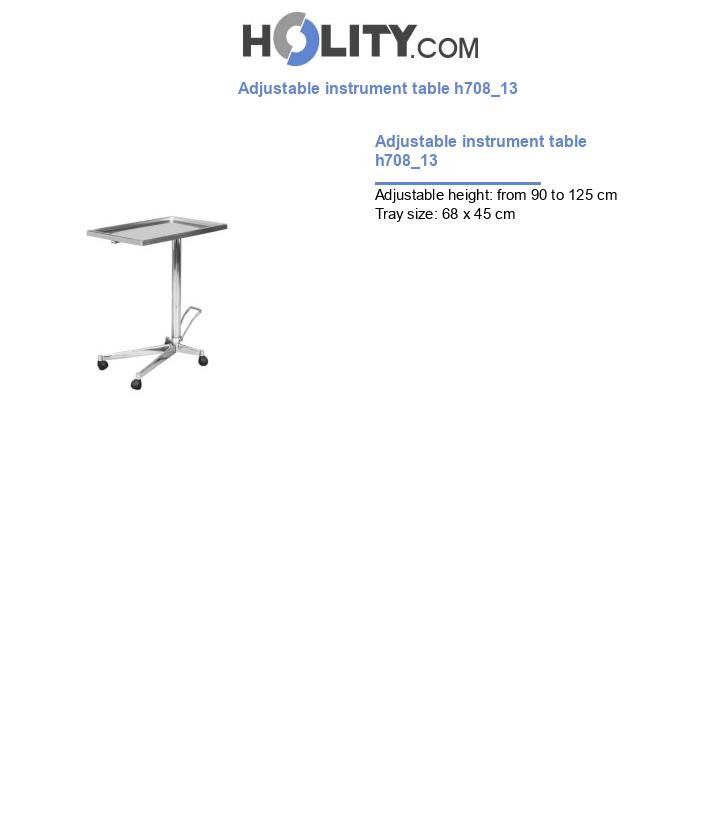 Adjustable instrument table h708_13