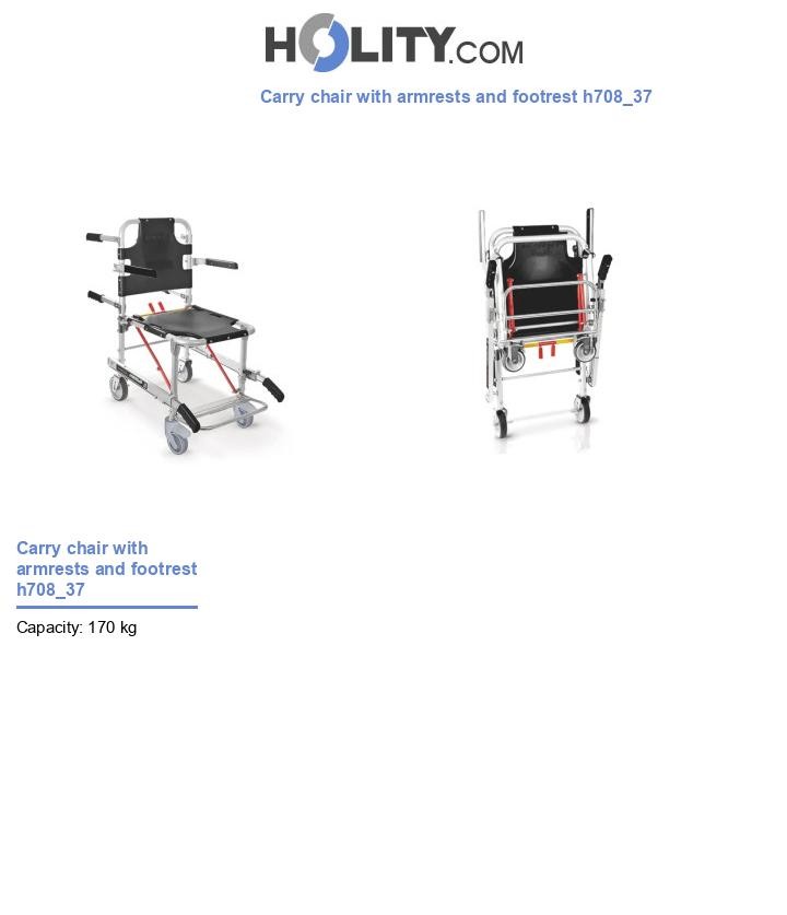Carry chair with armrests and footrest h708_37