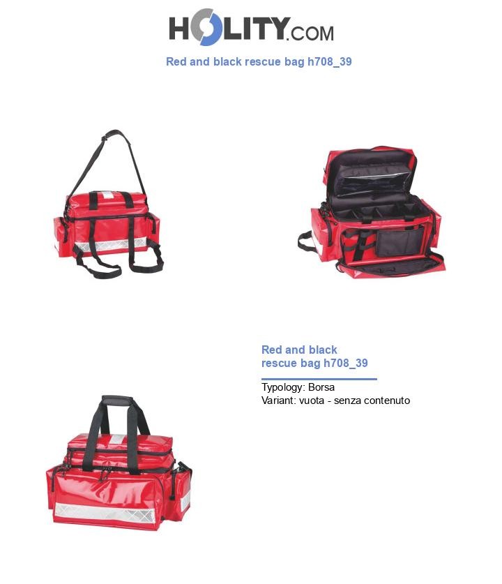Red and black rescue bag h708_39