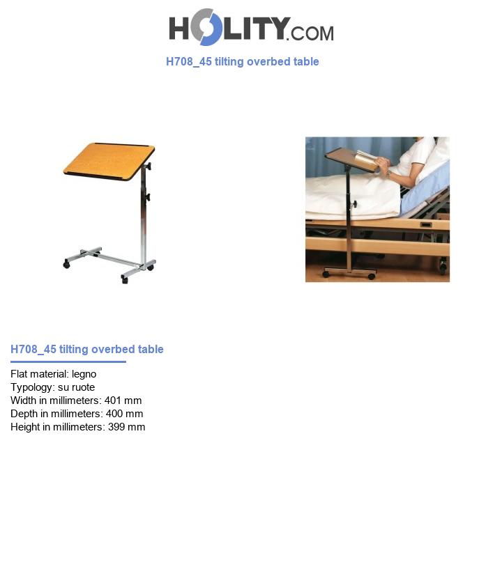 H708_45 tilting overbed table
