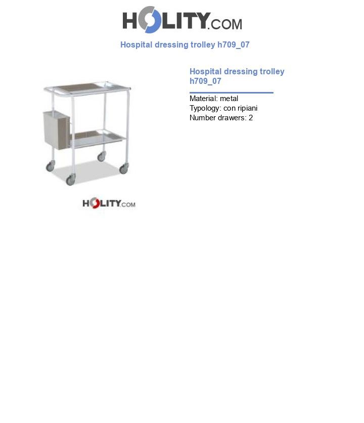 Hospital dressing trolley h709_07