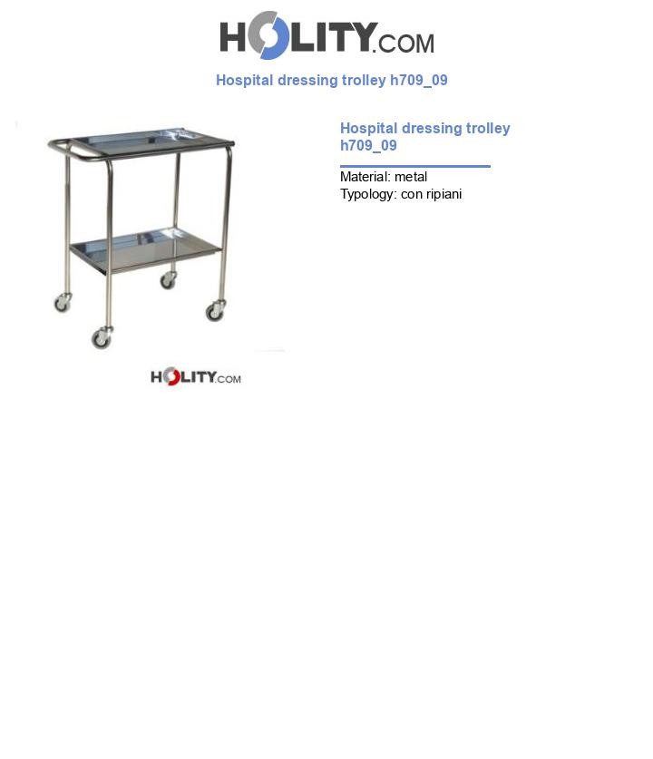 Hospital dressing trolley h709_09