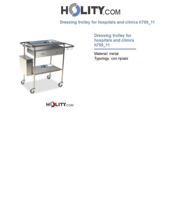 Dressing trolley for hospitals and clinics h709_11