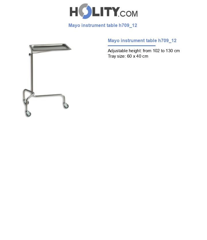 Mayo instrument table h709_12