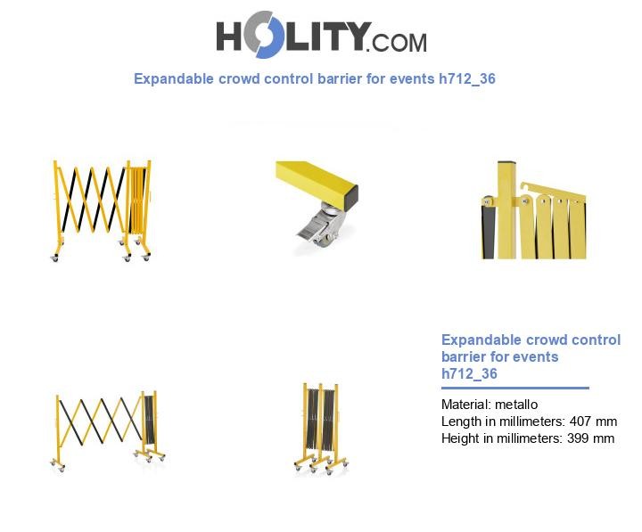 Expandable crowd control barrier for events h712_36