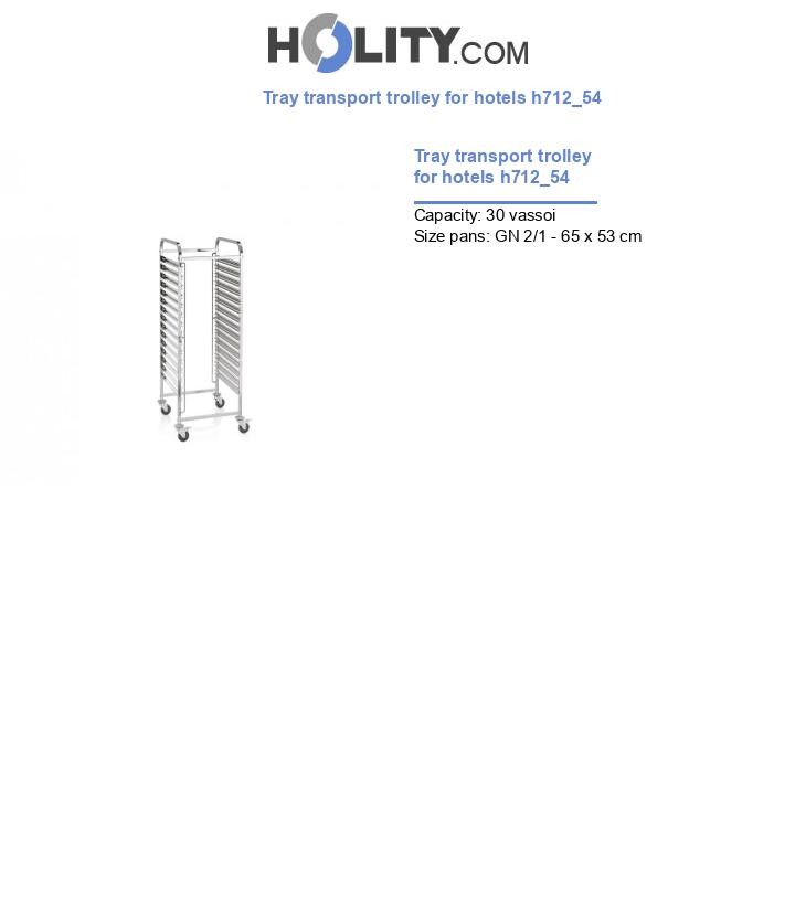 Tray transport trolley for hotels h712_54