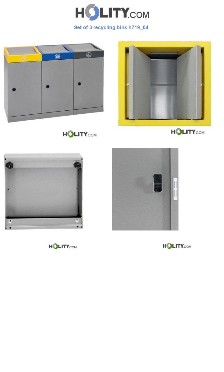 Set of 3 recycling bins h719_04