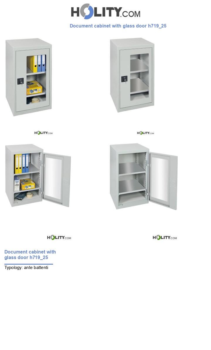 Document cabinet with glass door h719_25