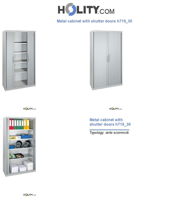 Metal cabinet with shutter doors h719_30