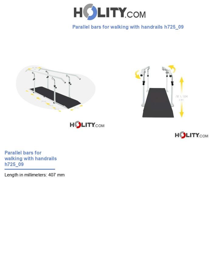 Parallel bars for walking with handrails h725_09