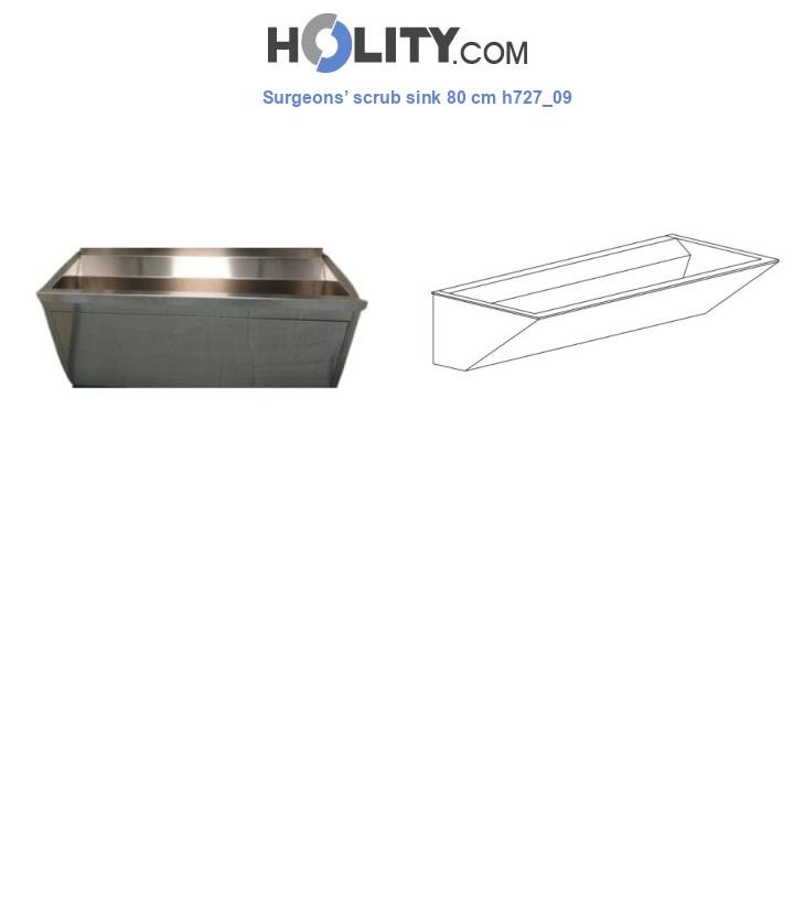 Surgeons’ scrub sink 80 cm h727_09