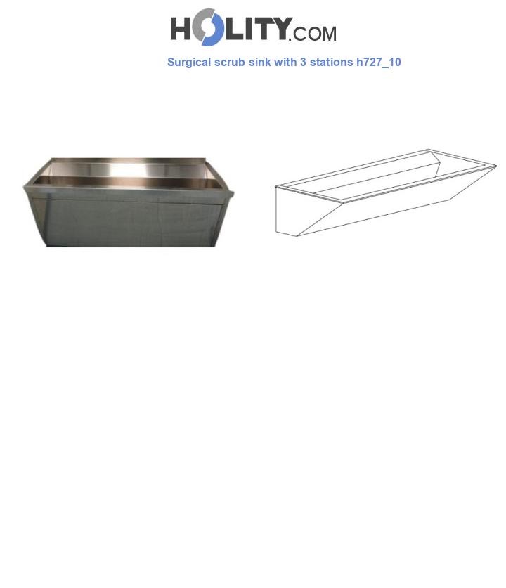Surgical scrub sink with 3 stations h727_10