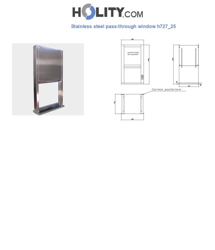 Stainless steel pass-through window h727_25