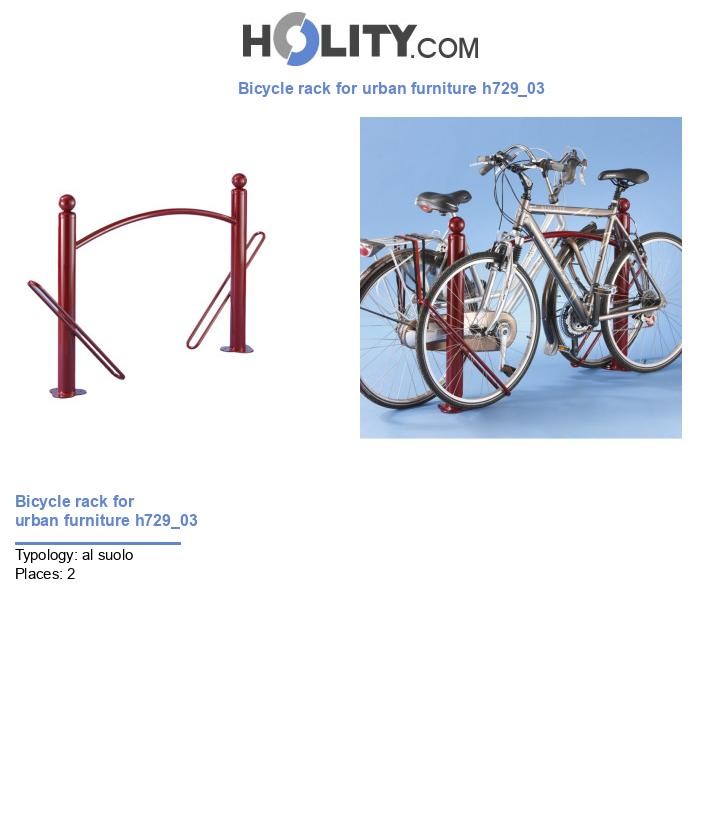 Bicycle rack for urban furniture h729_03