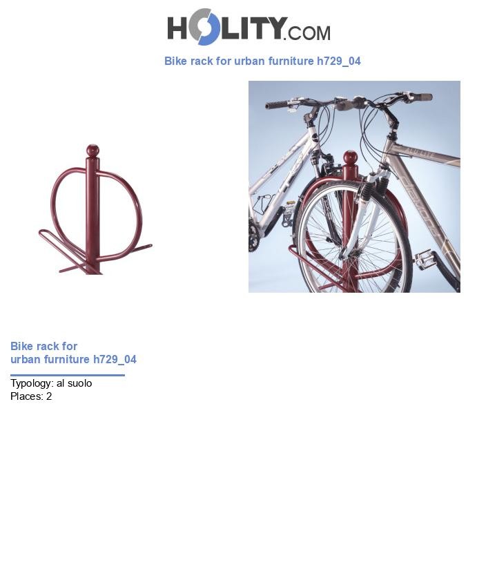 Bike rack for urban furniture h729_04