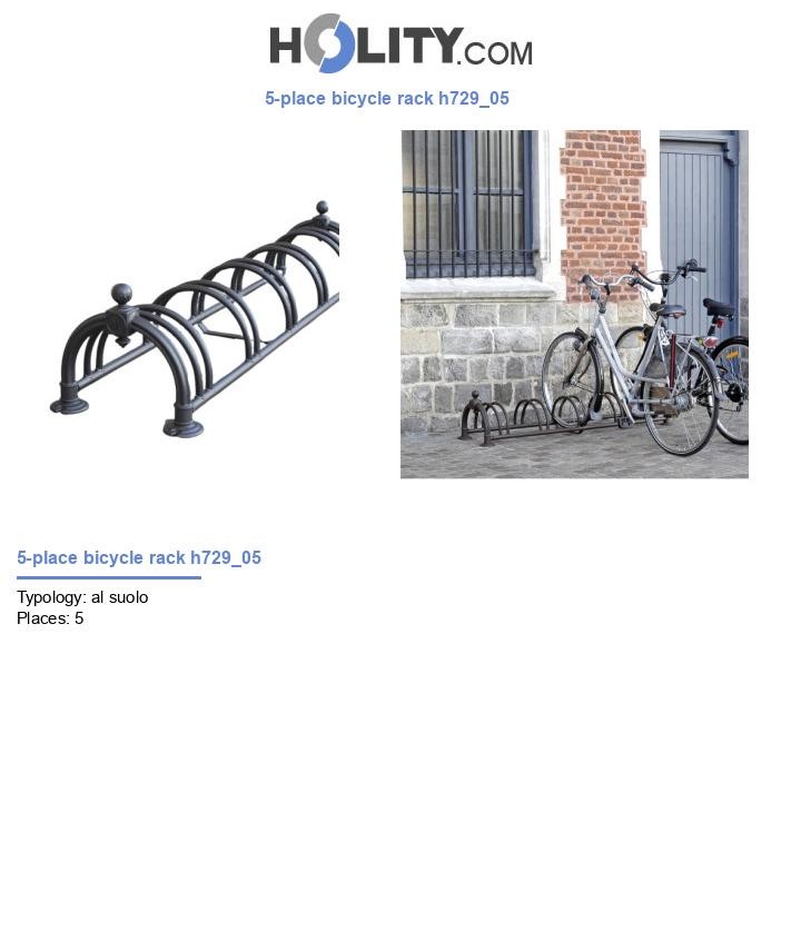 5-place bicycle rack h729_05