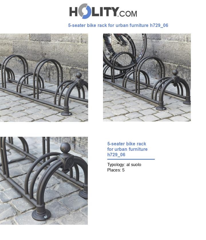 5-seater bike rack for urban furniture h729_06