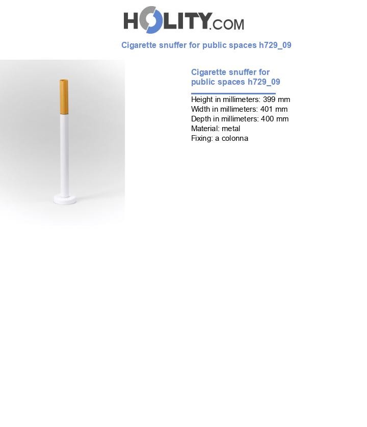 Cigarette snuffer for public spaces h729_09