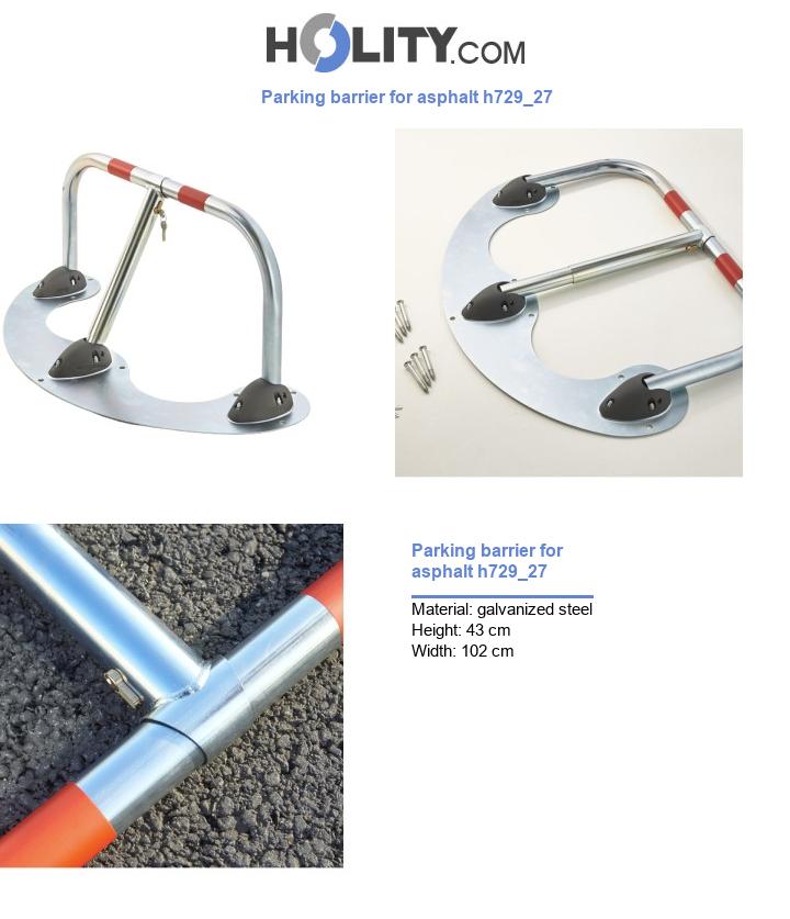 Parking barrier for asphalt h729_27