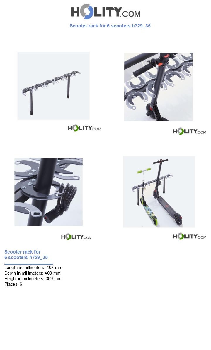 Scooter rack for 6 scooters h729_35