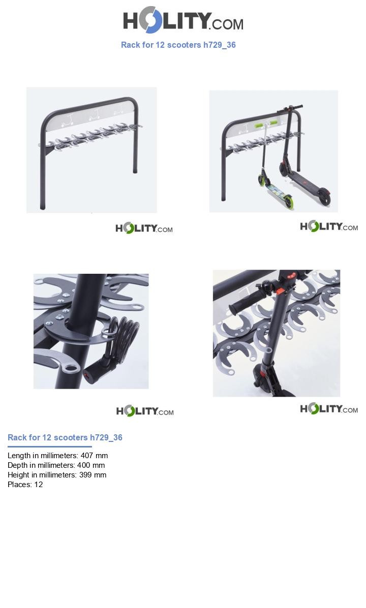 Rack for 12 scooters h729_36