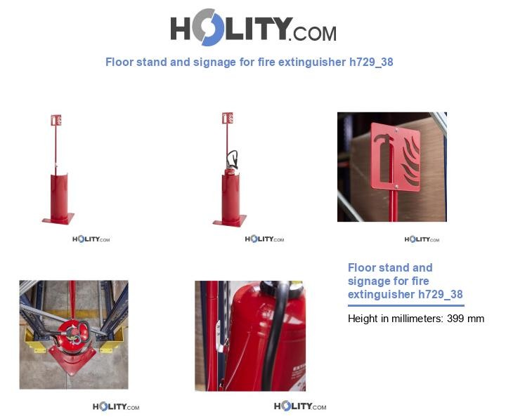 Floor stand and signage for fire extinguisher h729_38