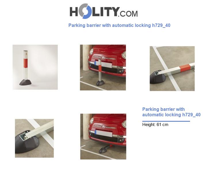 Parking barrier with automatic locking h729_40