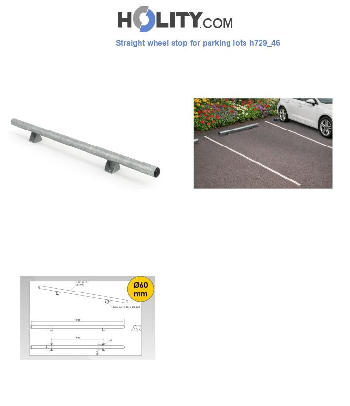 Straight wheel stop for parking lots h729_46