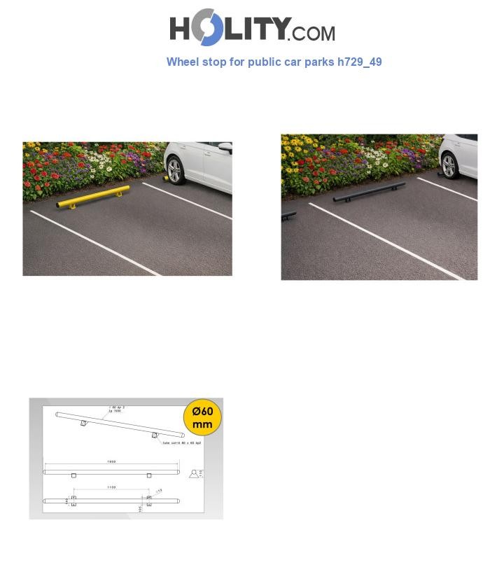 Wheel stop for public car parks h729_49