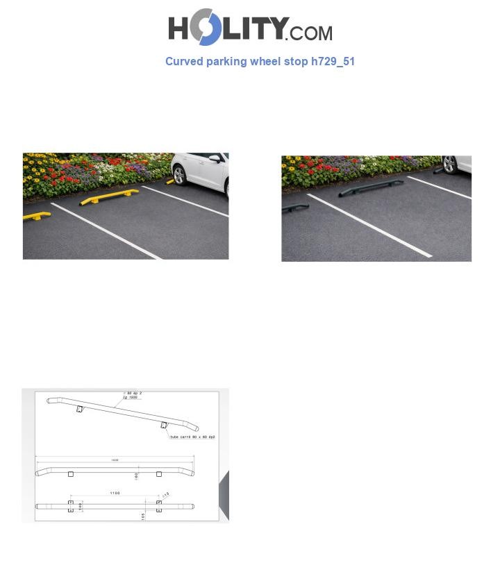 Curved parking wheel stop h729_51